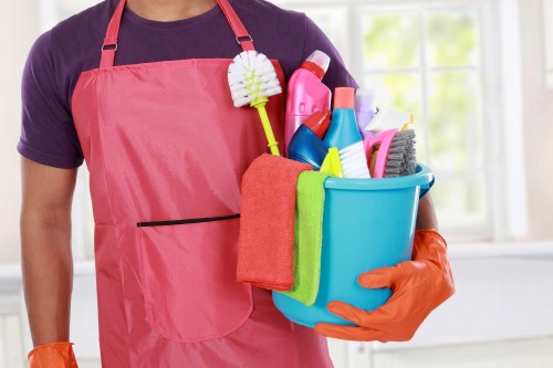 Professional cleaners maintaining a South Perth home