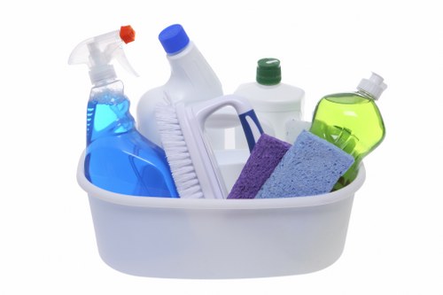 Eco-friendly cleaning products setup