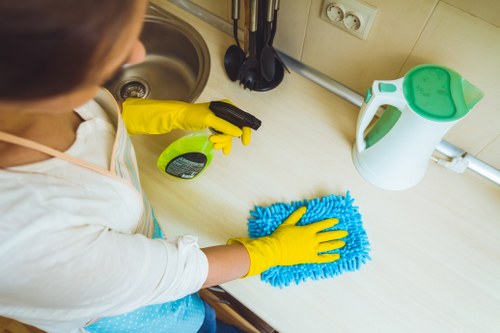 Commercial cleaning team servicing an office in Kelvin Grove